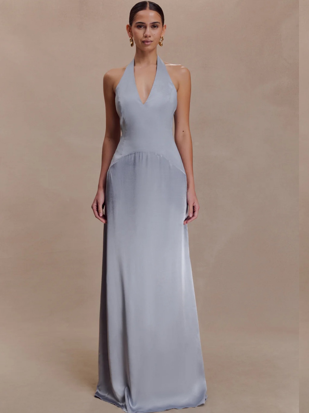Meshki Maura Taffeta And Satin Maxi Dress - Cornflower Blue, M